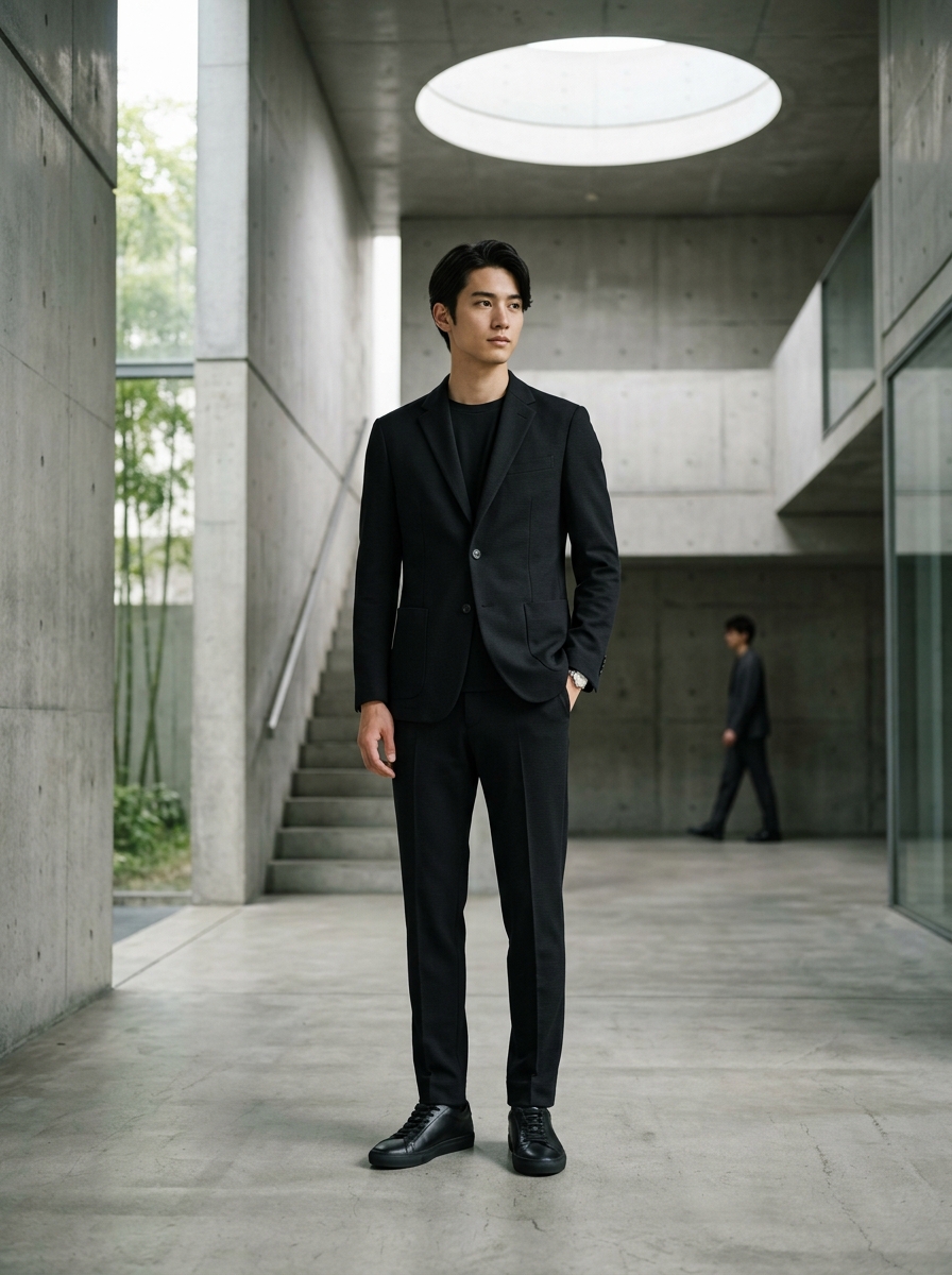 10FORM Charcoal Black — Folded Set